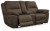 Ashley Next-Gen Gaucho Putty Reclining Loveseat with Console