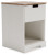 Ashley Vaibryn Two-tone Nightstand with Drawer and Open Storage Cubby