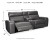 Ashley Samperstone Gray 3-Piece Power Reclining Sectional Loveseat Ashley Samperstone Gray 3-Piece Power Reclining Sectional Loveseat