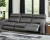 Ashley Samperstone Gray 3-Piece Power Reclining Sectional with Armless Chair