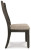Ashley Tyler Creek Black Grayish Brown Upholstered Dining Room Chair (Set of 2)