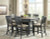 Ashley Tyler Creek Black Gray Counter Height Dining Table