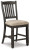 Ashley Tyler Creek Black Grayish Brown Counter Height Bar Stool (Set of 2)