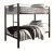 Ashley Dinsmore Black Gray Twin over Twin Bunk Bed with Ladder