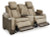 Ashley Next-Gen DuraPella Sand Power Reclining Loveseat with Console