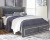 Ashley Lodanna Gray King Panel Bed with 2 Storage Drawers