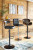 Ashley Bellatier Black Chrome Finish Adjustable Height Bar Stool (Set of 2)