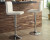 Ashley Bellatier Black Chrome Finish Adjustable Height Bar Stool (Set of 2)