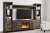 Ashley Trinell Brown 4-Piece Entertainment Center with Electric Infrared Fireplace