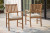 Ashley Janiyah Light Brown Outdoor Slatted Seat Dining Arm Chair (Set of 2)