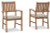 Ashley Janiyah Light Brown Outdoor Dining Arm Chair (Set of 2)