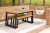 Ashley Town Wood Brown Black Outdoor Dining Table Set (Set of 3)