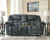 Ashley Capehorn Granite Reclining Loveseat with Console