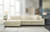 Ashley Lindyn Ivory 3-Piece Sectional with Chaise