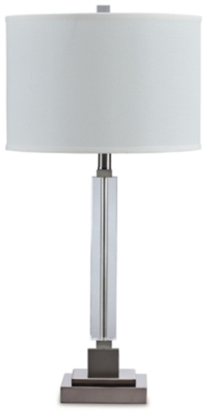 Ashley Deccalen Clear Silver Finish Table Lamp