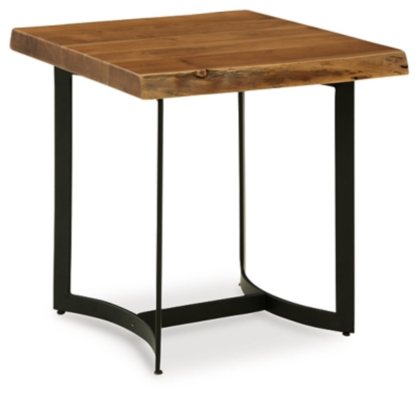 Ashley Fortmaine Brown Black End Table