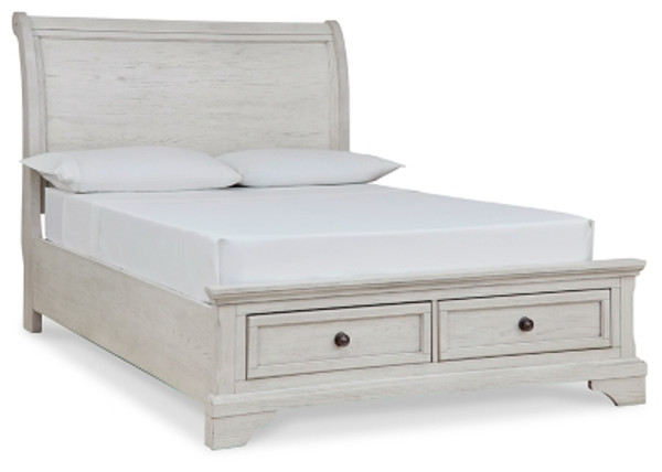 Ashley Robbinsdale Antique White Full Sleigh Storage Bed
