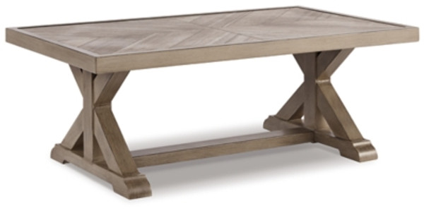 Ashley Beachcroft Beige Outdoor Coffee Table