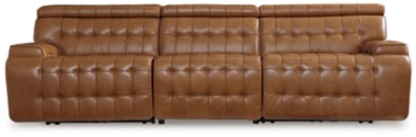 Ashley Temmpton Chocolate 3-Piece Power Reclining Sectional Sofa