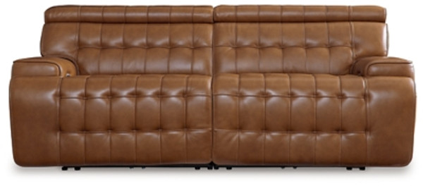 Ashley Temmpton Chocolate 2-Piece Power Reclining Sectional Loveseat