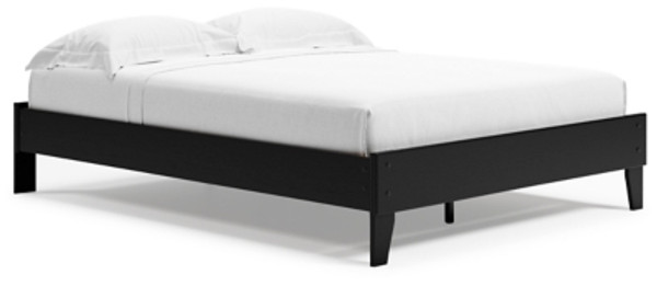 Ashley Finch Black Queen Platform Bed