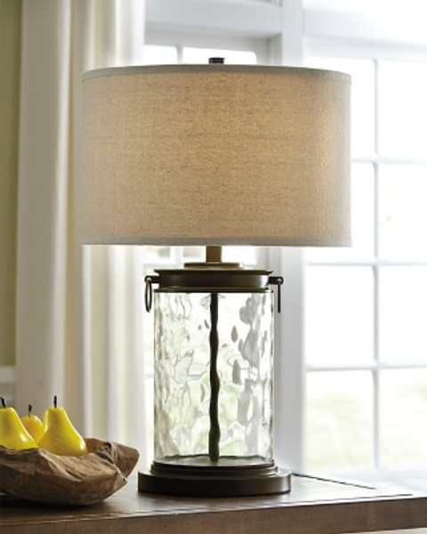 Ashley Tailynn Clear Bronze Finish Table Lamp