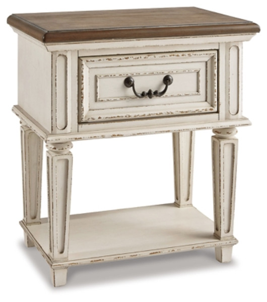 Ashley Realyn Chipped White Nightstand