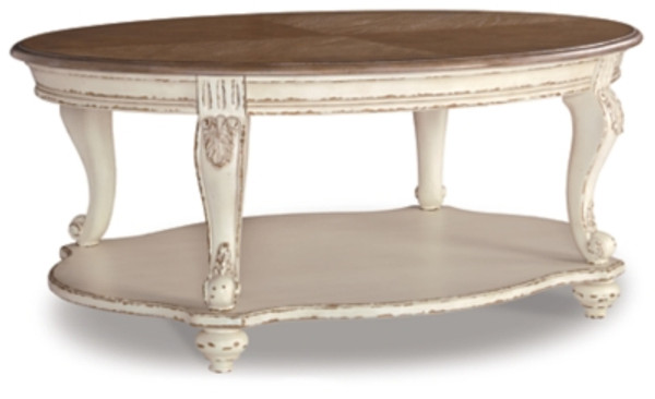 Ashley Realyn White Brown Coffee Table