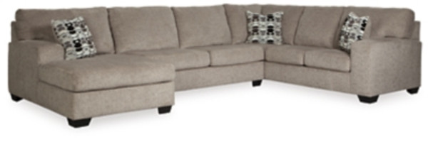 Ashley Ballinasloe Platinum 3-Piece Sectional with RAF Chaise