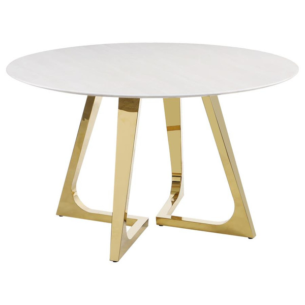 Coaster DINING TABLE White Marble