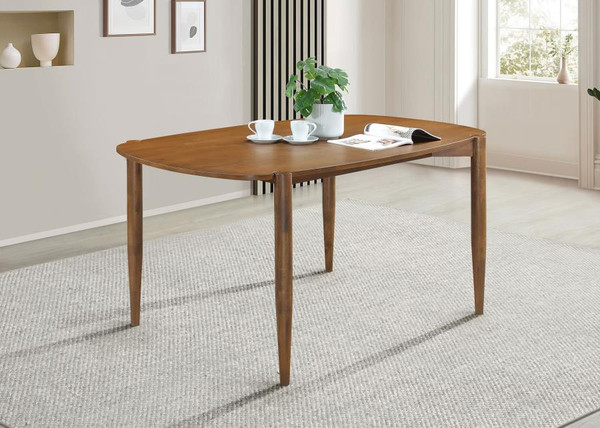 Coaster Dortch Oval Solid Wood Dining Table Walnut