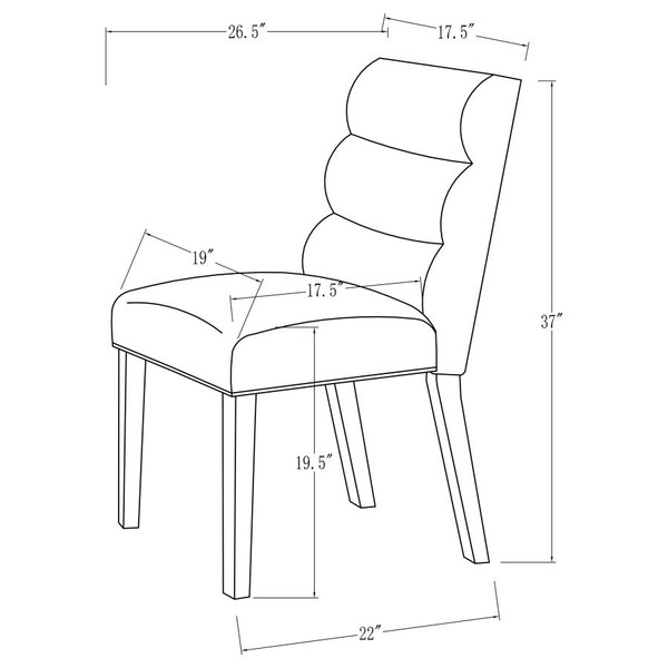 Coaster SIDE CHAIR Grey Upholstered