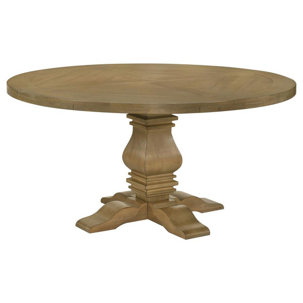 Coaster Florence Round 60inch Wood Dining Table Rustic Honey
