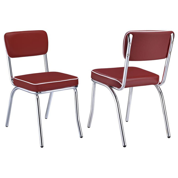 Coaster Retro SIDE CHAIR Red