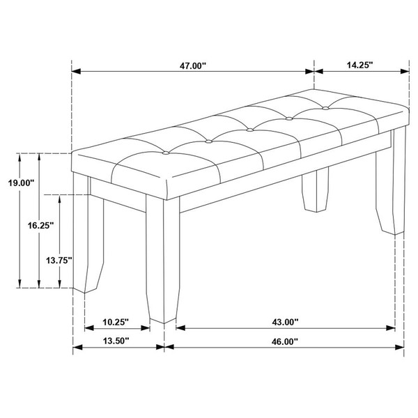 Coaster Dalila BENCH Grey