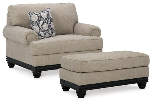 Ashley Elbiani Alloy Chair and Ottoman