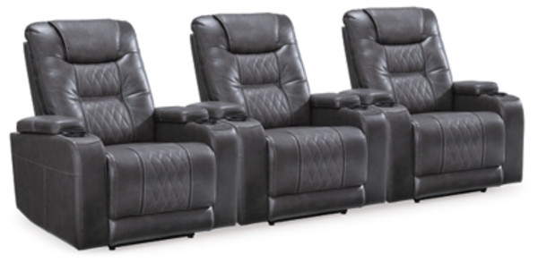 Ashley Composer Gray 3-Piece Home Theater Seating