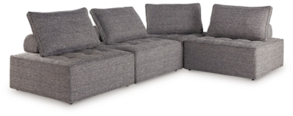 Ashley Bree Zee Brown 4-Piece Outdoor Sectional with End Table