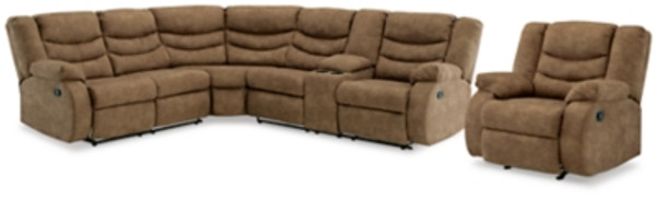 Ashley Partymate Brindle 2-Piece Sectional with Recliner