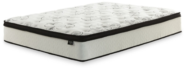 Ashley Chime 12 Inch Hybrid White Queen Mattress with Better than a Boxspring Foundation