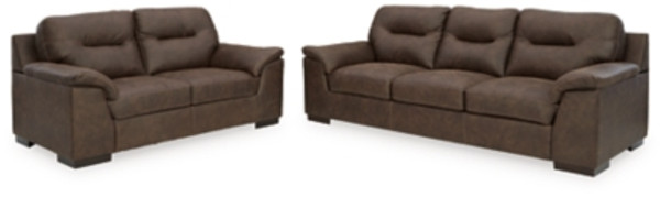 Ashley Maderla Walnut Sofa and Loveseat