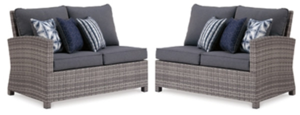 Ashley Salem Beach Gray 2-Piece Outdoor Sectional with Chair