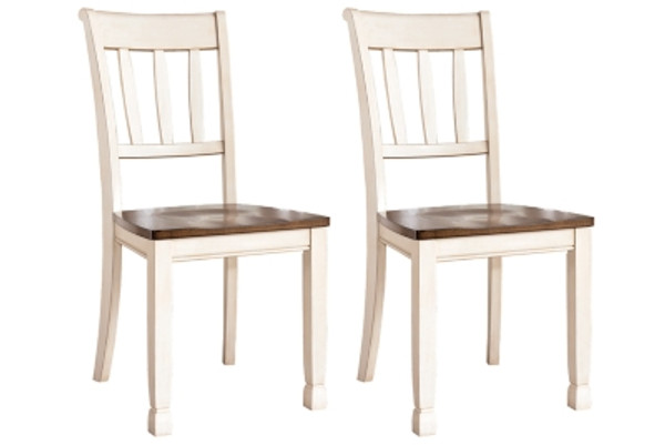 Ashley Whitesburg Brown Cottage White 2-Piece Dining Room Chair