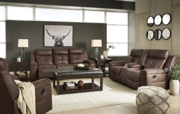 Ashley Jesolo Coffee Sofa, Loveseat and Recliner