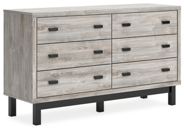 Ashley Vessalli Gray Queen Platform Bed with Dresser