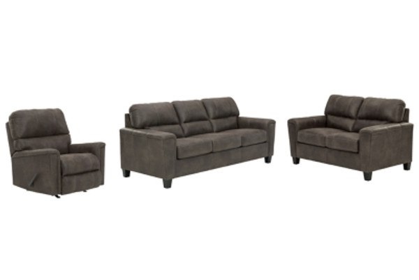 Ashley Navi Smoke Sofa, Loveseat and Recliner