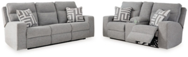 Ashley Biscoe Pewter Sofa and Loveseat