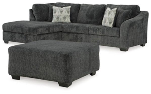 Ashley Biddeford Shadow 2-Piece Sectional with Ottoman