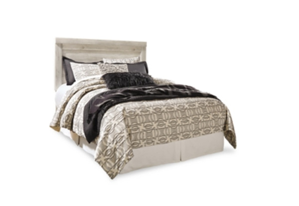 Ashley Bellaby Whitewash Queen Panel Headboard Bed with Mirrored Dresser, Chest and Nightstand