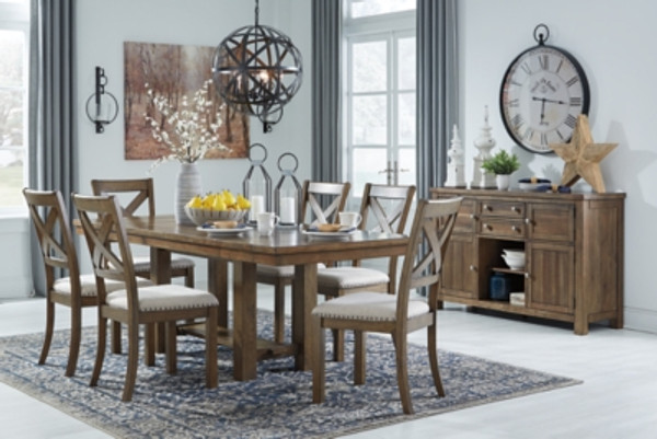 Ashley Moriville Grayish Brown Dining Table and 6 Chairs Ashley Moriville Grayish Brown Dining Table and 6 Chairs